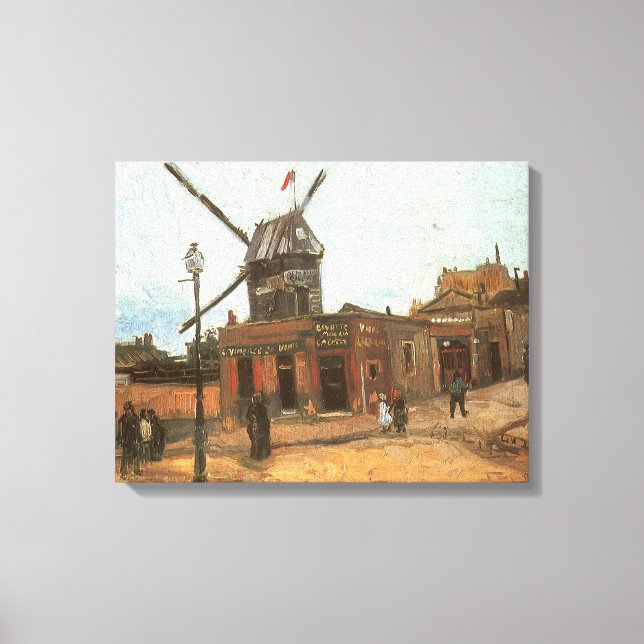 Toile Vincent van Gogh - Moulin de la Galette, Windmill (Recto)