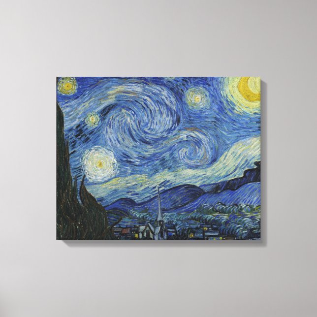 Toile Vincent van Gogh - Nuit étoilée (Recto)
