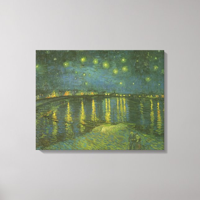 Toile Vincent van Gogh - Nuit étoilée sur le Rhône (Recto)