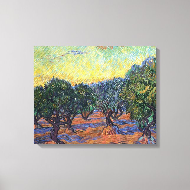 Toile Vincent Van Gogh Olive Grove Impressionnisme Art (Recto)