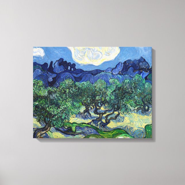 Toile Vincent van Gogh - Oliviers aux Alpilles (Recto)