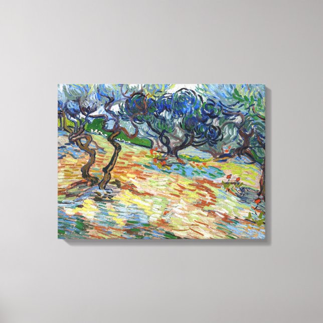Toile Vincent van Gogh - Oliviers : Ciel bleu vif (Recto)