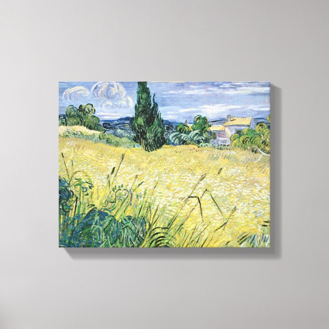 Toile Vincent van Gogh | Paysage avec maïs vert, 1889 (Recto)