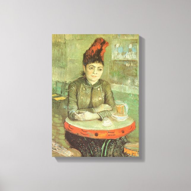 Toile Vincent van Gogh - Portrait d'Agostina Segatori (Recto)