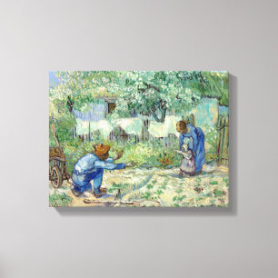 Toile Vincent van Gogh Première étape, après Millet