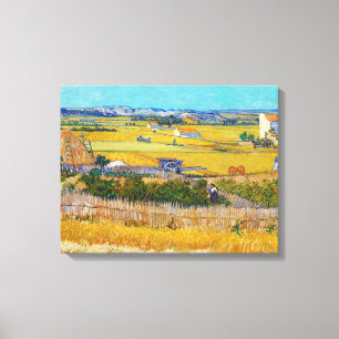 Toile Vincent van Gogh - Récolte à La Crau