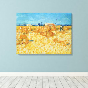 Toile Vincent Van Gogh, Récolte de maïs en Provence