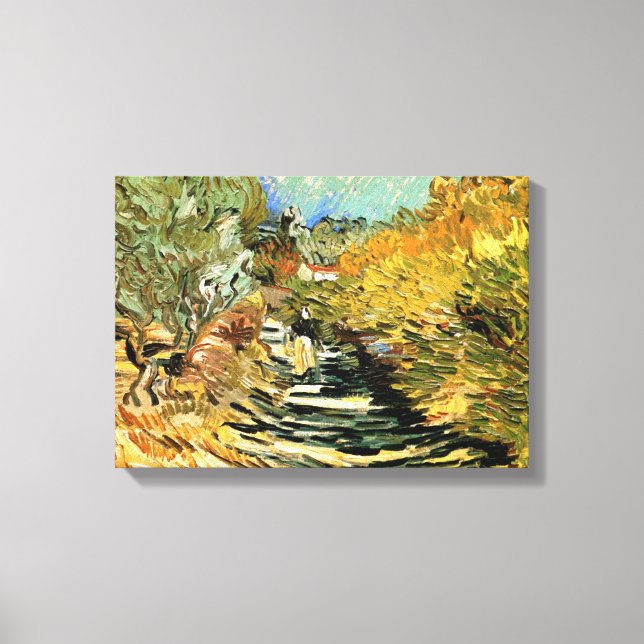 Toile Vincent van Gogh Road à Saint-Remy, figure féminin (Recto)