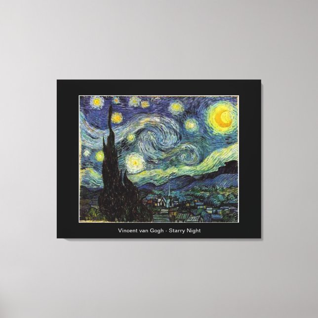 Toile Vincent van Gogh, Starry Night (Recto)