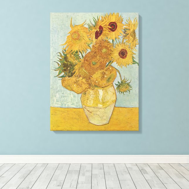 Toile Vincent Van Gogh - Tournesols, 3ème version (Insitu (Plancher de Bois))