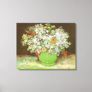 Toile Vincent van Gogh - Vase avec des Zinnias et des Fl