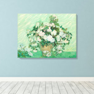 Toile Vincent Van Gogh, Vase de Roses, Roses dans le Vas