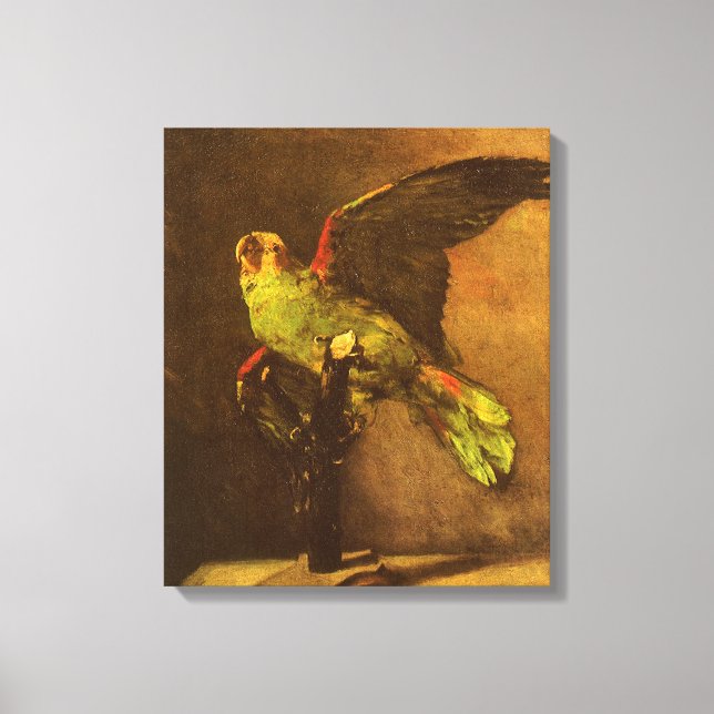 Toile Vincent van Gogh - Vie morte avec perroquet vert (Recto)