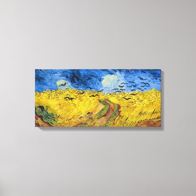 Toile Vincent van Gogh - Wheatfield with Crows (Recto)