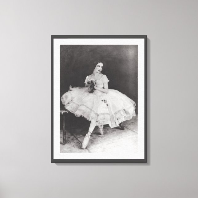 TOILE VINTAGE ANNA PAVLOV BALLERINA GISELLE BALLET IMPRI (Recto)