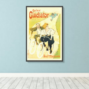 Toile Vintage Art Nouveau, Bicyclettes Gladiator Cycles