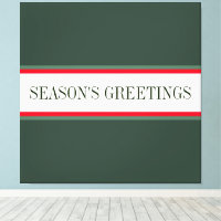 Vintage Christmas Green Red White Stripes Texte