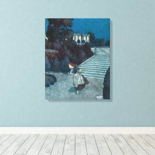 Toile Vintage Conte de Fées, Cendrillon par Edmund Dulac