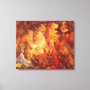 Toile Vintage Conte de Fées Le Rouge-gorge Captif par Fi