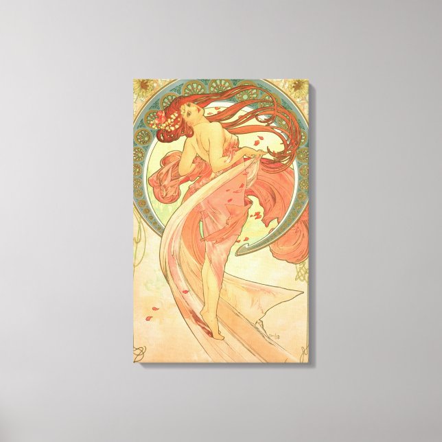 Toile Vintage dance by Alphonse Mucha (Recto)