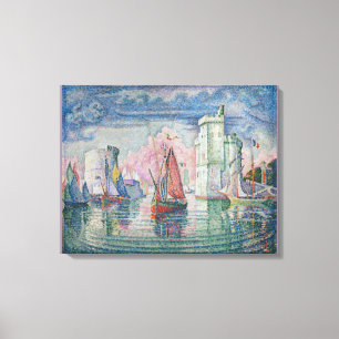 Toile Vintage Entrée du port de la Rochelle Paul Signac