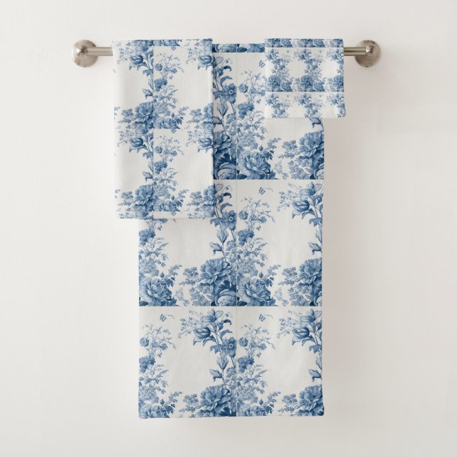 Toile vintage Florale Bleu (En situation)