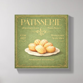 Toile Vintage French Patisserie Madeleines Canvas Art