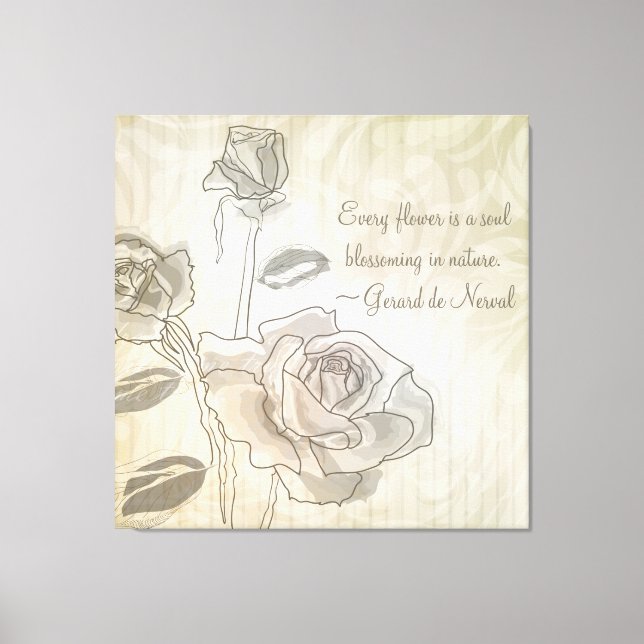 Toile Vintage Inspiré Enveloppé Rose (Recto)