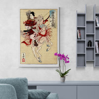 Vintage japonais Ukiyo-e Art La guerrière féminine