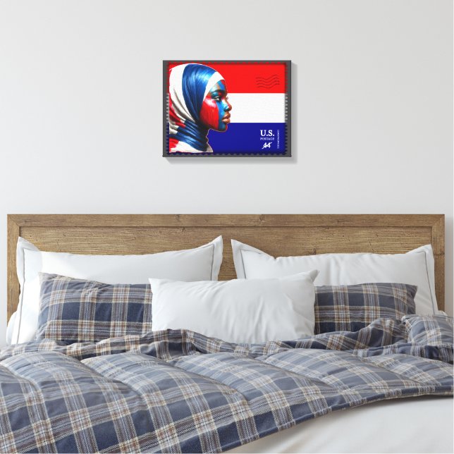 Toile Vintage L'Amerique - Mslm (Insitu(Chambre))