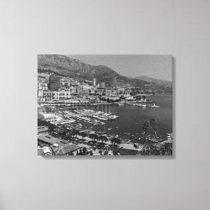 Toile Vintage Monaco Monte-Carlo Vue générale