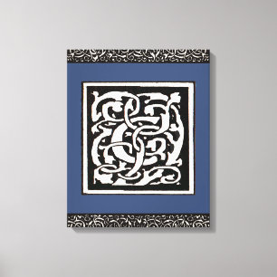 Toile Vintage Monogram C Art Nouveau Letter