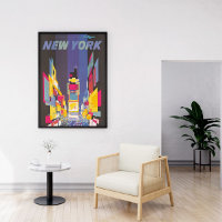 Vintage New York City America Poster Canvas Imprim