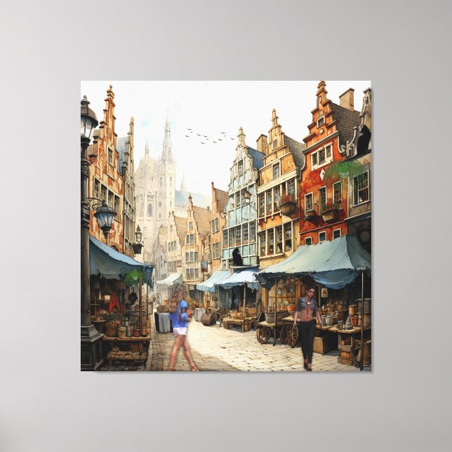 Toile Vintage Old Amsterdam Art (Recto)