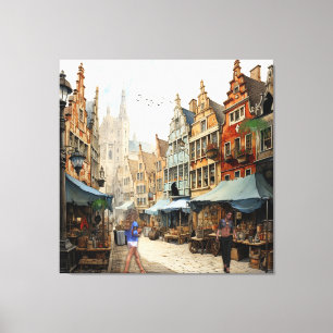 Toile Vintage Old Amsterdam Art