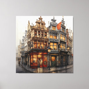 Toile Vintage Old Amsterdam Art