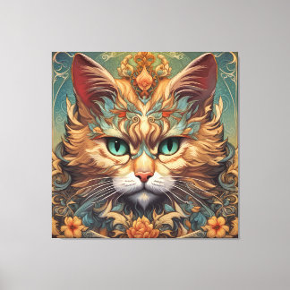 Toile Vintage Pop Art, Louis Wain Beau Chat