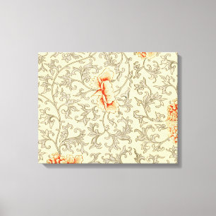 Toile Vintage rose gris Artwork Botanique Floral