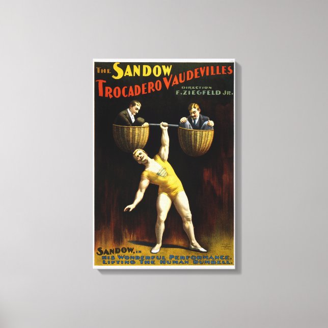 Toile Vintage Sandow Trocadero Vaudevilles (Recto)