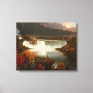 Toile Vintage Thomas Cole Vue éloignée des chutes du Nia