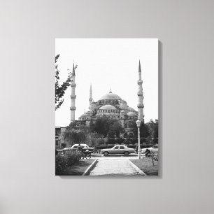 Toile Vintage Turquie Istanbul La Mosquée Bleue