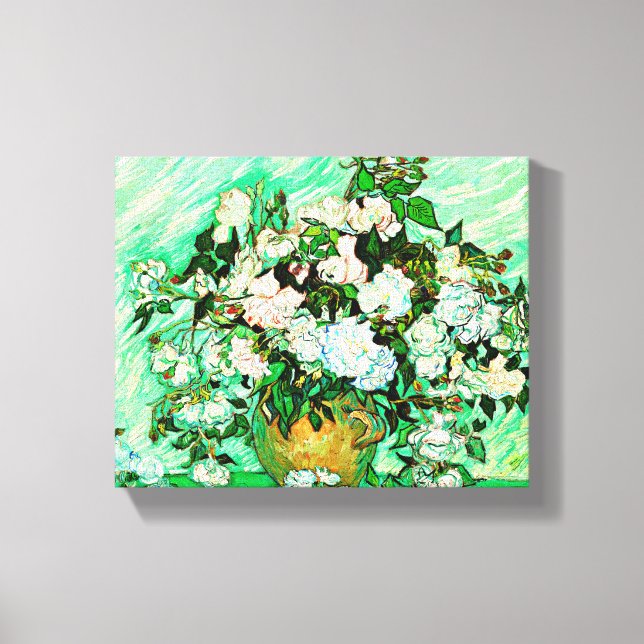 Toile Vintage Vincent Van Gogh Roses (1890) (Recto)