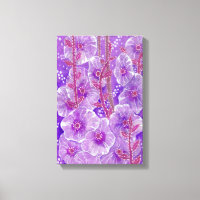 Violet Hollyhock Mallow Malva Fleur Floral Art Ca