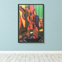 Violon et guitare de Juan Gris, Art Cubiste Vintag