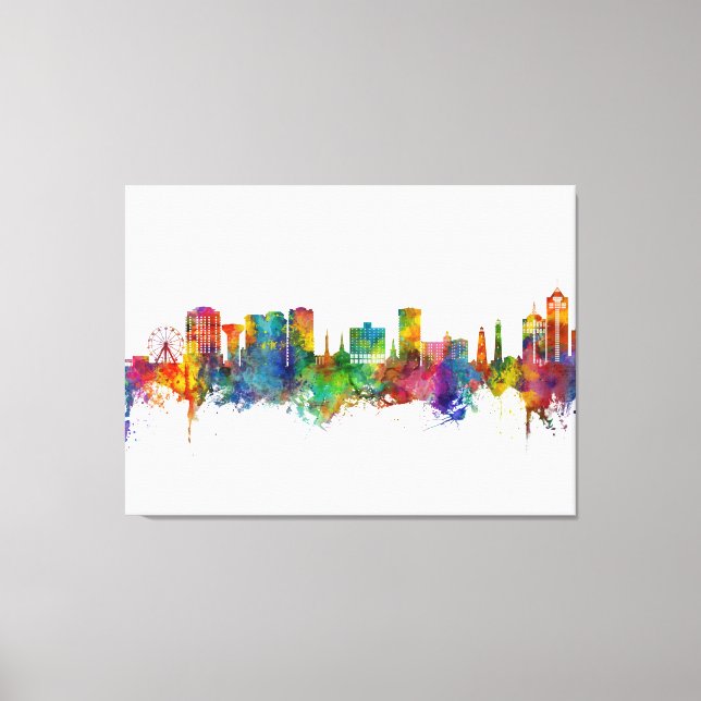 Toile Virginia Beach Virginia Skyline (Recto)