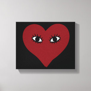 Toile Visage du coeur
