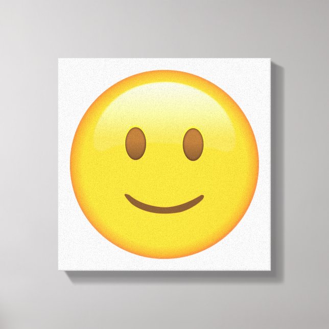 Toile Visage légèrement souriant - Emoji (Recto)