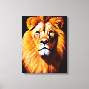 Toile Visage majestueux du Lion