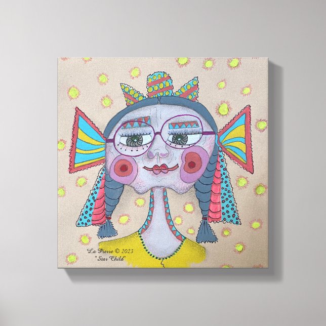 Toile Visage Whimsical "Star Child" (Recto)