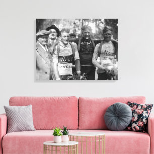 Toile Visages boueux Tour de France 1928 Après l'étape 1